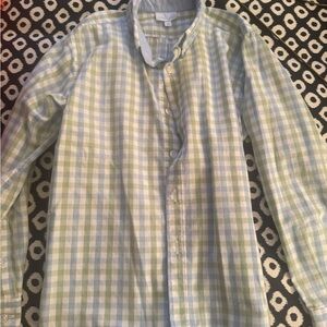 Little English Light Green and White Checkered Shirt
